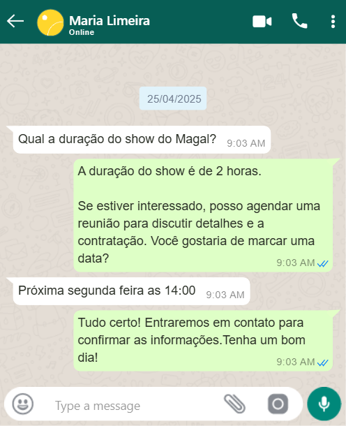 Agendamento inteligente